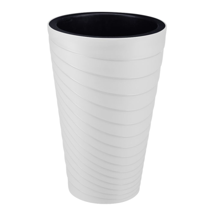 Doniczka okrągła TWISTA 30x45cm biały